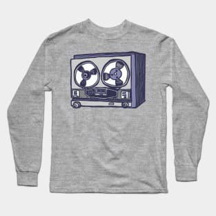 Vintage Tape Recorder Long Sleeve T-Shirt